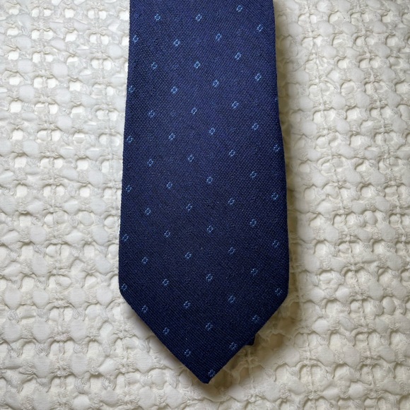 Calvin Klein Dark Blue Patterned Tie - Picture 2 of 4